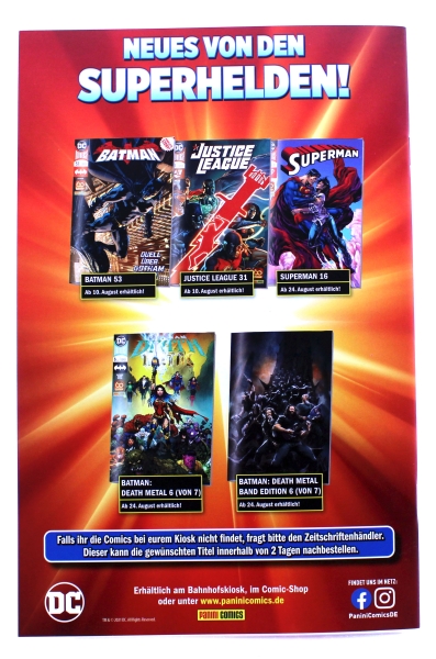 Justice League Comic (Restart 2019) Nr. 31: Ein Mord in der Halle der Gerechtigkeit von Panini